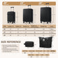 HouseOfZazla 5-piece black hardside luggage set with USB port and TSA lock
