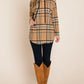 BOMBOM Drawstring Plaid Long Sleeve Hoodie - Farnelli