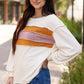 Ember Exposed Seam Knit Patchwork Top - Farnelli