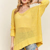 ADORA Loose Fit Sweater Top - YELLOW