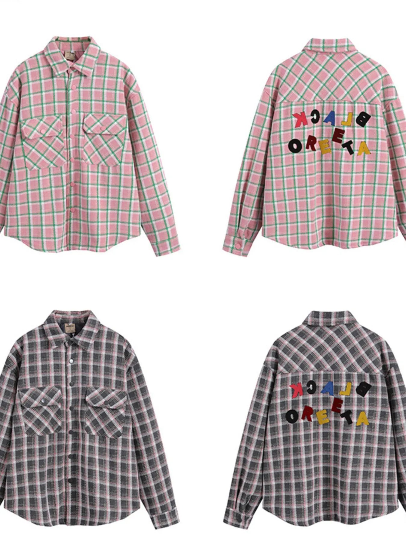 Men's Oversized Plaid Collared Neck Shirt - Farnelli
