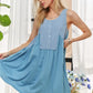 ADORA Decorative Button Sleeveless Babydoll Dress - Farnelli