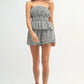 MABLE Gingham Tube Top and Shorts Set - Farnelli