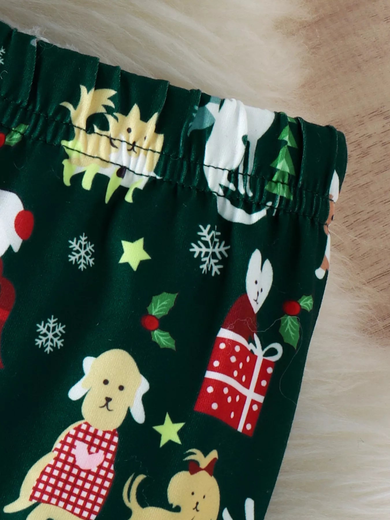 Children's Christmas Print Top and Pants Set - Farnelli