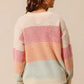 SO ME Multi Color Block Long Sleeve Sweater - Farnelli