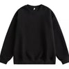Men's Plus Size Crew Neck Long Sleeve Sweatshirt - Black