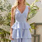 Jade By Jane Full Size Gingham Tiered Mini Dress Plus Size - Farnelli