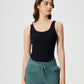 Millennia Round Neck Wide Strap Active Tank with Detachable Chest Pads - Farnelli