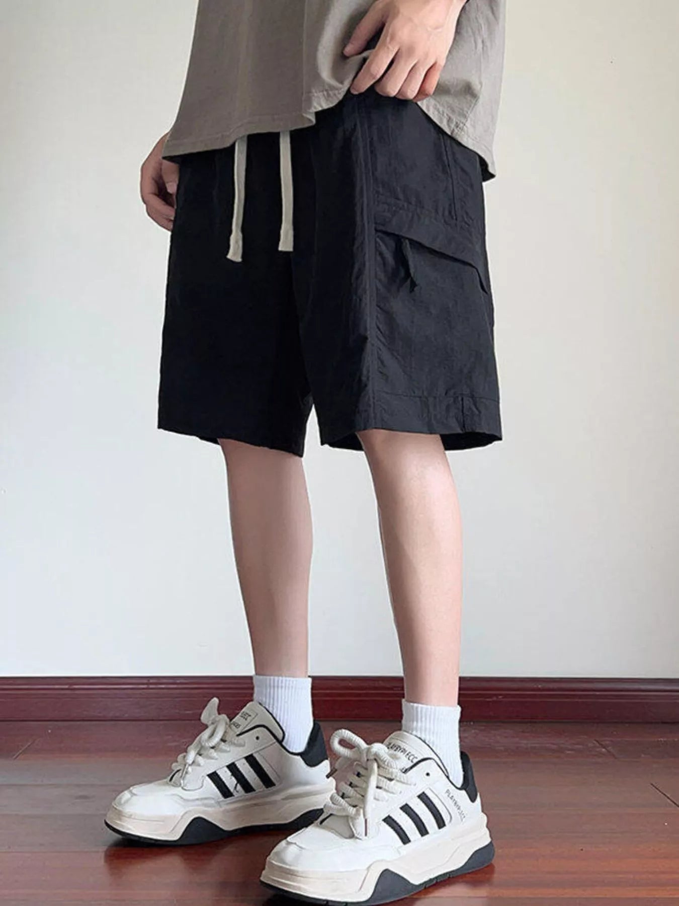 Men's Plus Size Cargo Shorts with Drawstring - Farnelli