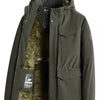 Men's Plus Size Hooded Zip Up Parka Coat - Army Green