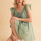 Aemi+Co Ruffled Cap Sleeve Cotton Tunic Mini Dress - Farnelli