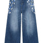 Men's Paint Wide Leg Jeans - Farnelli