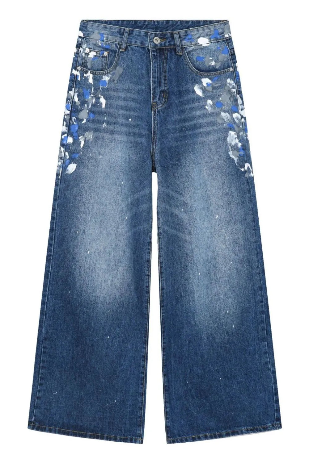 Men's Paint Wide Leg Jeans - Farnelli