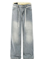 Men's Washed Wide-Leg Jeans - Farnelli