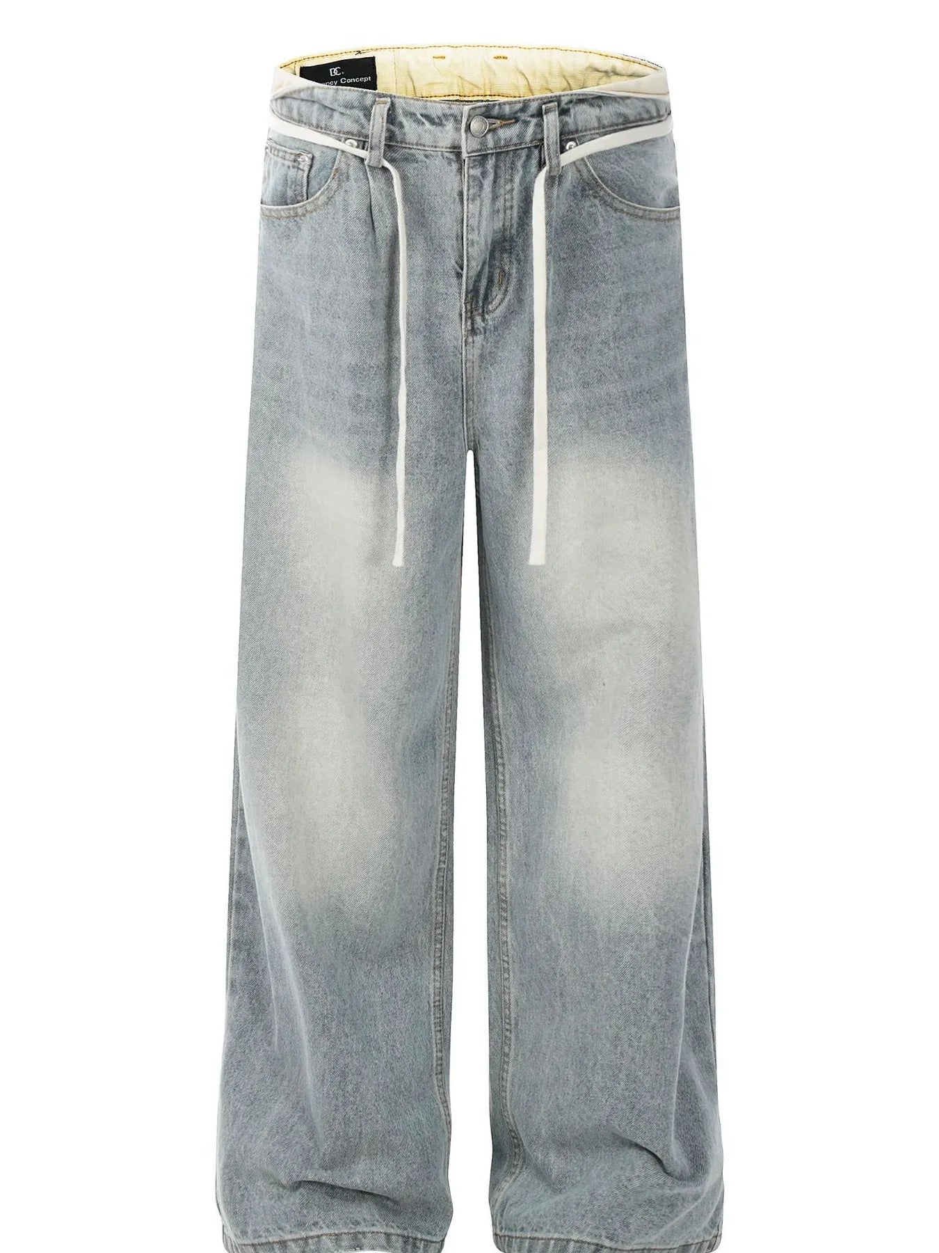 Men's Washed Wide-Leg Jeans - Farnelli