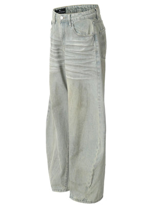 Men's Vintage Washed Wide Leg Jeans - Farnelli