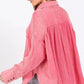 SAGE + FIG Frayed Hem Side Slit Button Down Shirt - Farnelli
