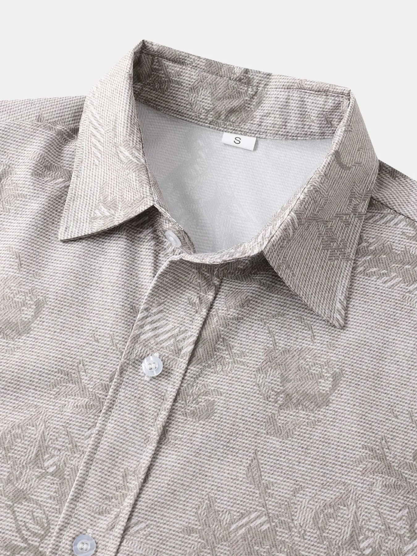 Men's Vintage Print Short Sleeve Casual Shirt - Farnelli