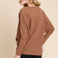 BOMBOM Drop Shoulder Long Sleeve Knit Top - Farnelli