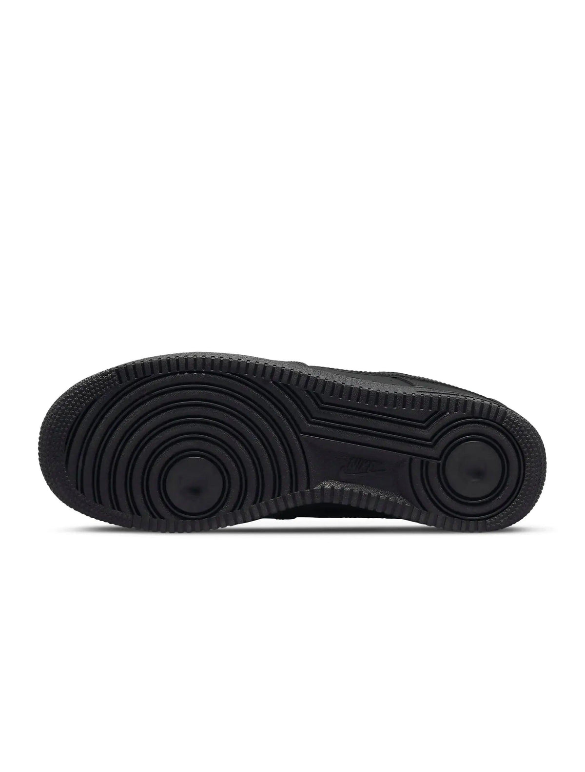 Nike Men's Air Force 1 '07 Triple Black sneakers by Denim Exchange, showing a sleek all-black design