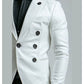 Albie White Leather Blazer for Men