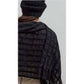 Black Plush Knit Alpaca Scarf