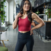rebellious crop bra - Deep Red