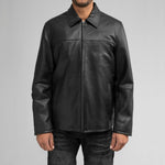 Whet Blu NYC Anderson men's classic cowhide leather jacket front view