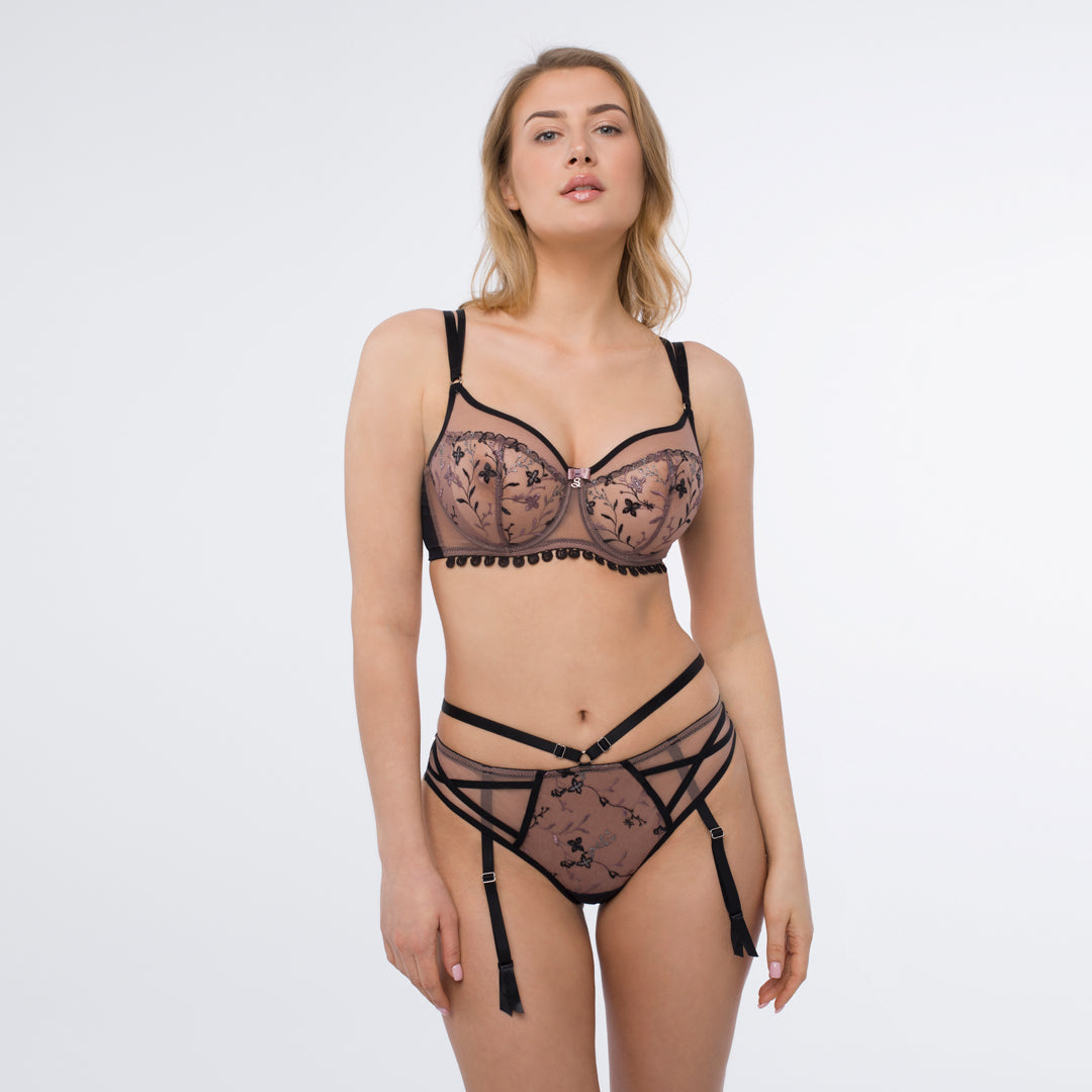 Transparent Embroidered Full Figure Bra Antinea-4