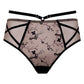 Samanta Antinea Black Transparent Tulle Embroidered Bikini Panty-3