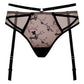 Samanta Antinea Black Transparent Embroidered Tanga Panty