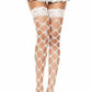 Multi Fence Net Thigh High Stockings