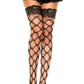 Multi Fence Net Thigh High Stockings