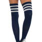 Striped Thigh High Stockings