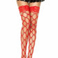 Multi Fence Net Thigh High Stockings
