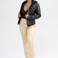 Whet Blu NYC April women's lambskin leather jacket in a stylish fashion view