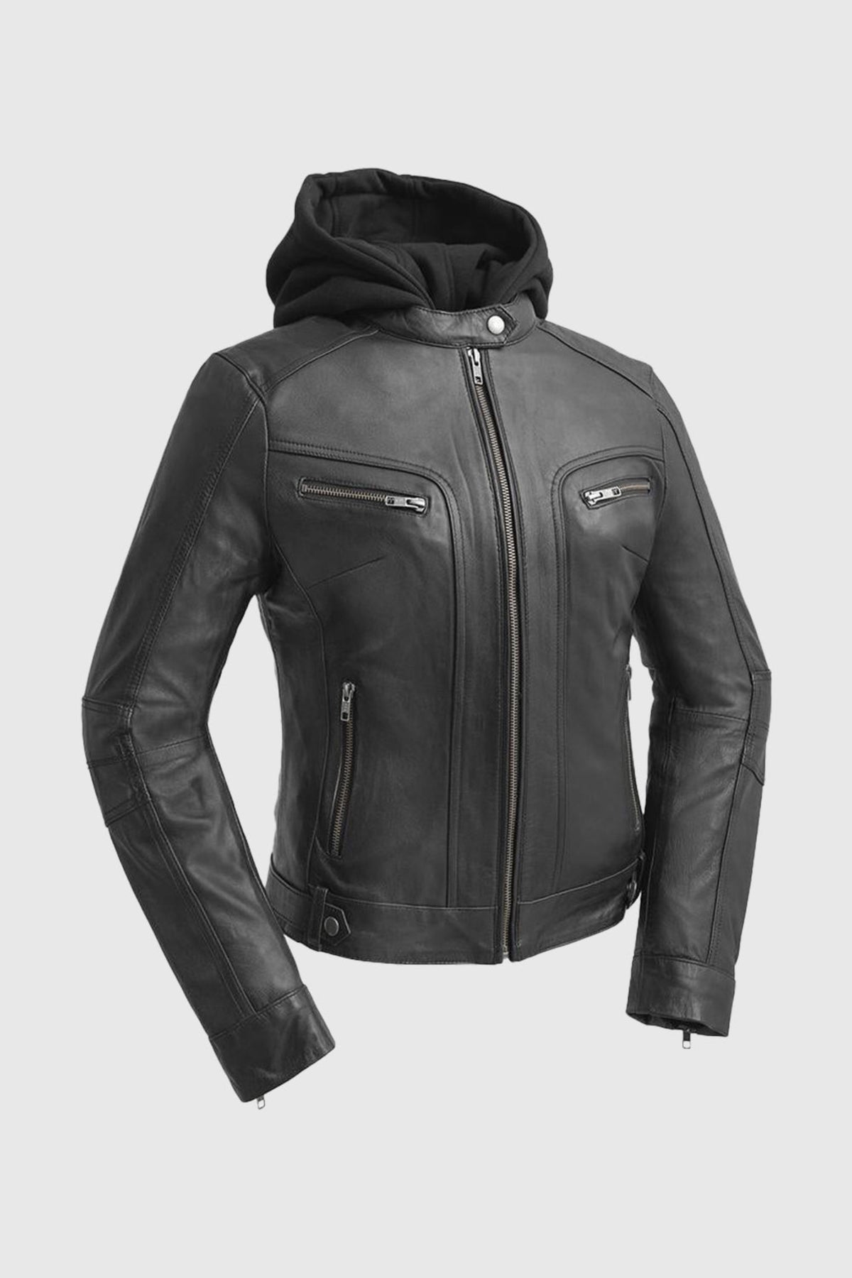 Whet Blu NYC April women's lambskin fashion leather jacket in classic design