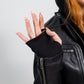 Whet Blu NYC April women's lambskin leather jacket, zip detail and arm view