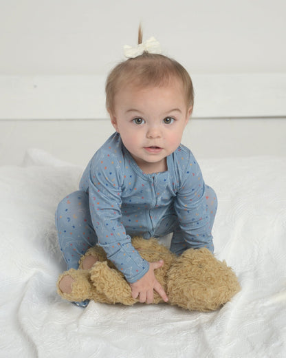 Aquarius Zodiac Bamboo Baby Pajamas – Zipper Footie