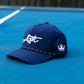 ARTI navy performance rope mesh classic hat with breathable mesh panels and curved brim