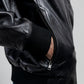 Whet Blu NYC aviator men's bomber leather jacket with visible side pockets