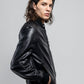 Whet Blu NYC aviator men's bomber leather jacket in side view