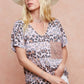 BiBi Leopard Stripe Printed Jersey T-Shirt - Farnelli