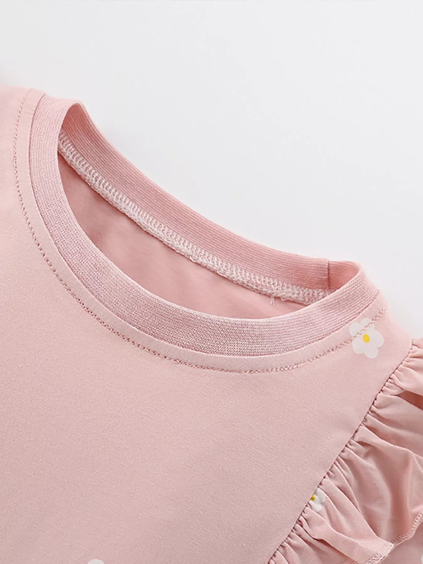 Children's Strawberry Applique Ruffle Sleeve Dress - Farnelli