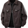 Men's Plus Size Lightweight Zip Up Jacket - Brown
