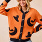 BiBi Halloween Witch Hat Moon Bat Artwork Cardigan - Farnelli