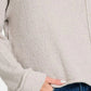 Zenana Asymmetric Hem Drop Shoulder Sweater - Farnelli
