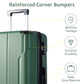 HouseOfZazla green lightweight ABS hardshell luggage with easy-glide wheels