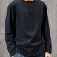 Men's Plus Size Casual Henley Long Sleeve T-Shirt - Farnelli