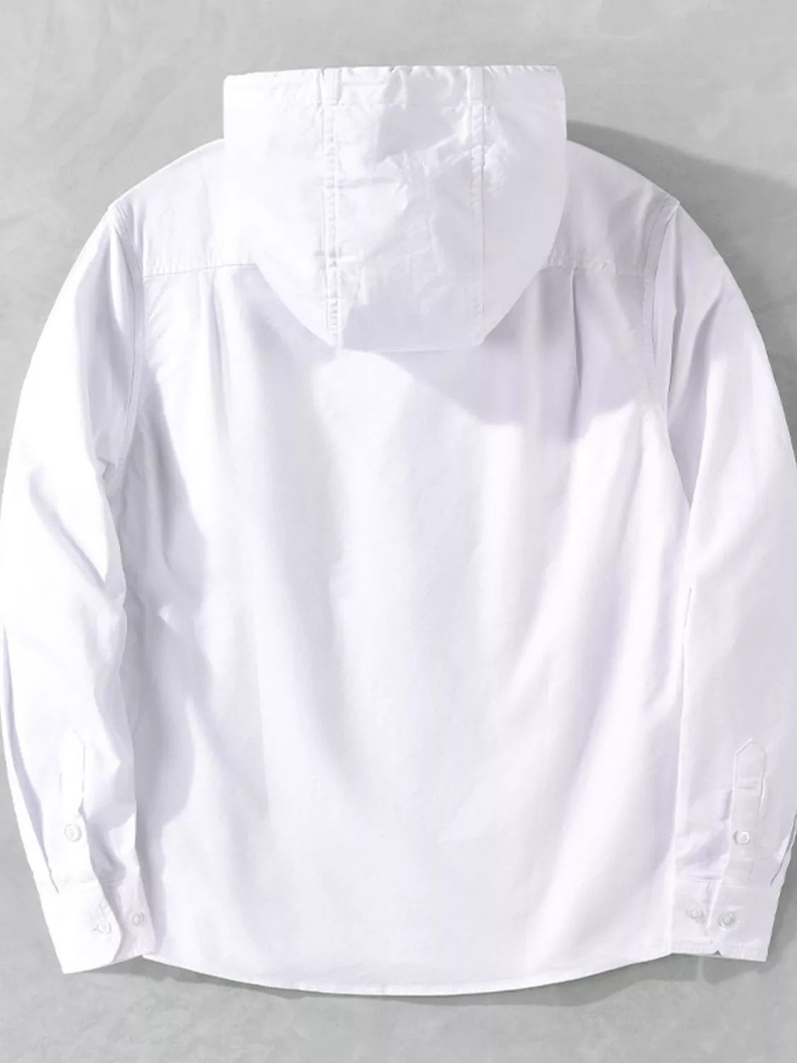 Men's Plus Size Striped Trim Hooded Casual Shacket - Farnelli